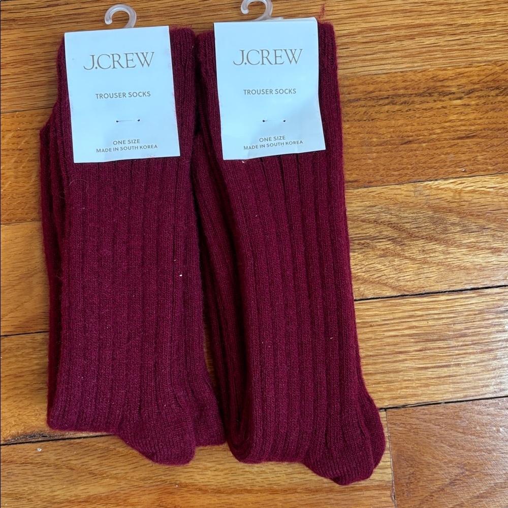 J. Crew Women’s Wool Blend Ribbed Socks 2 Pairs NWT